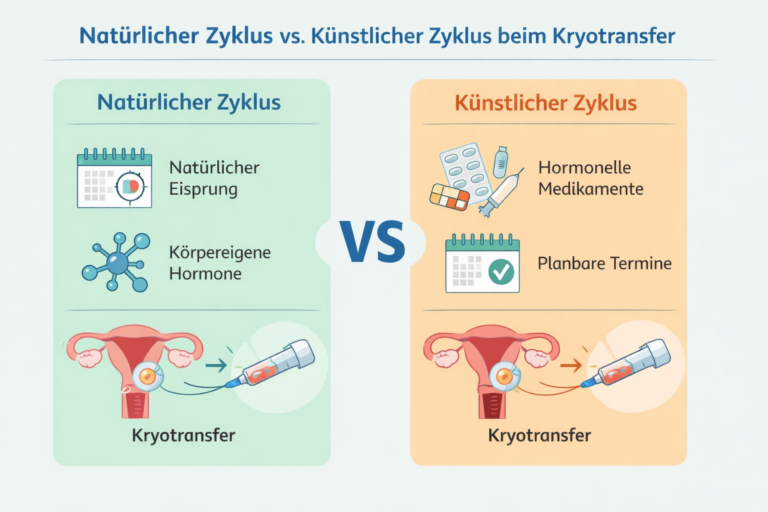 Kryotransfer im natürlichen Zyklus, Kryozyklus im künstlichen Zyklus